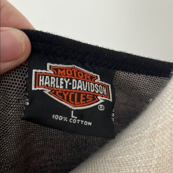 Harley-Davidson Gray Short Sleeve Tee VTG Sarasota Fl Rossiter’s Palm Tree - Picture 2 of 7